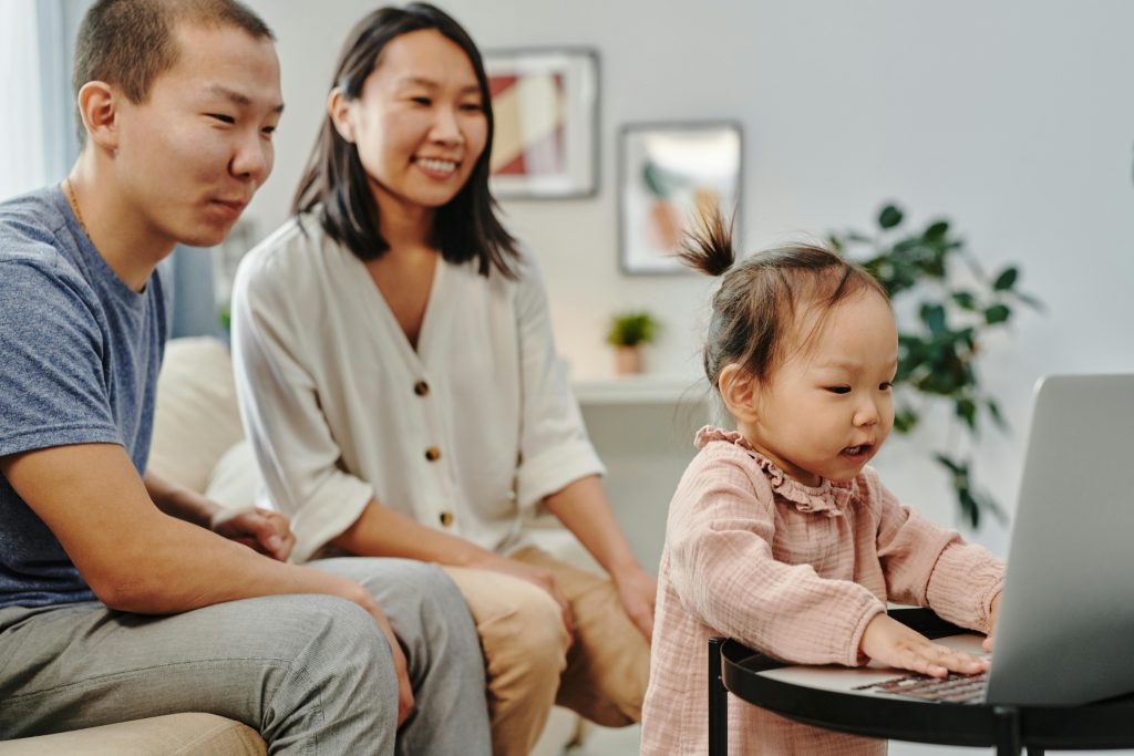 couple with daughter